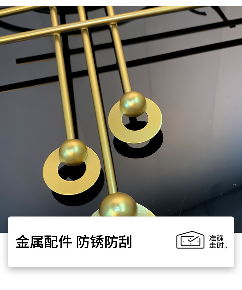 挂钟客厅创意2024新款时钟时尚钟表艺术挂钟轻奢现代静音简约挂墙详情7