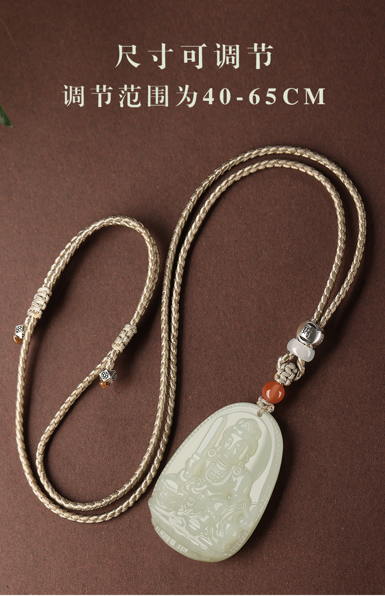 批发玉器工艺品新疆天然正品和田玉白玉八大守护神本命佛玉石吊坠详情9