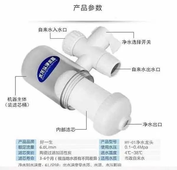 好一生家用净水器过滤器 厨房自来水净化器水龙头净水器 净水机详情49