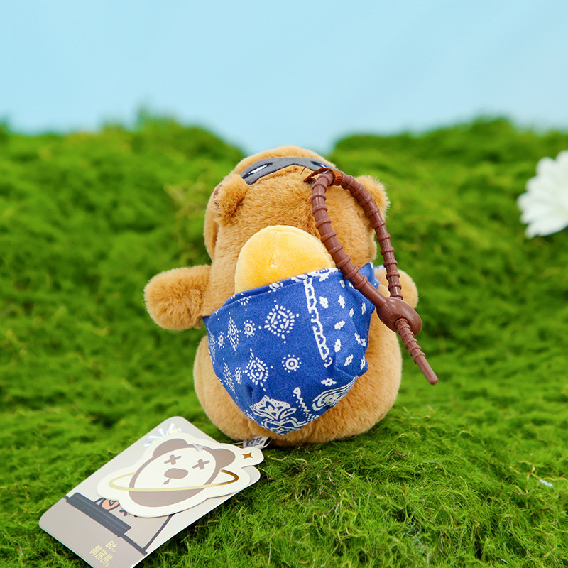 正版卡皮巴拉公仔可爱拉线水豚啪啪圈毛绒玩具挂件美拉德鼻涕玩偶详情10