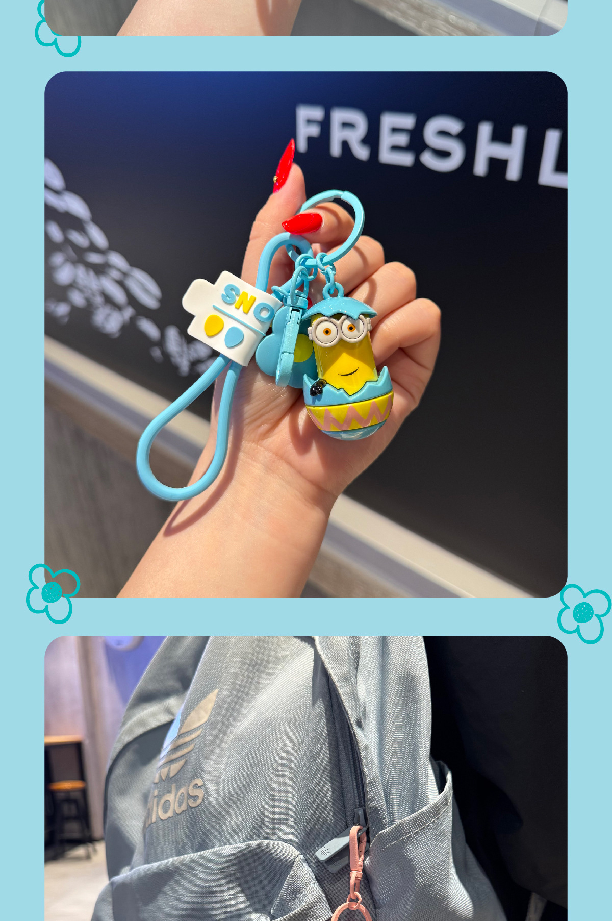 富企来正版卡通彩蛋小黄人钥匙扣创意情侣包包公仔钥匙链挂件批发详情10