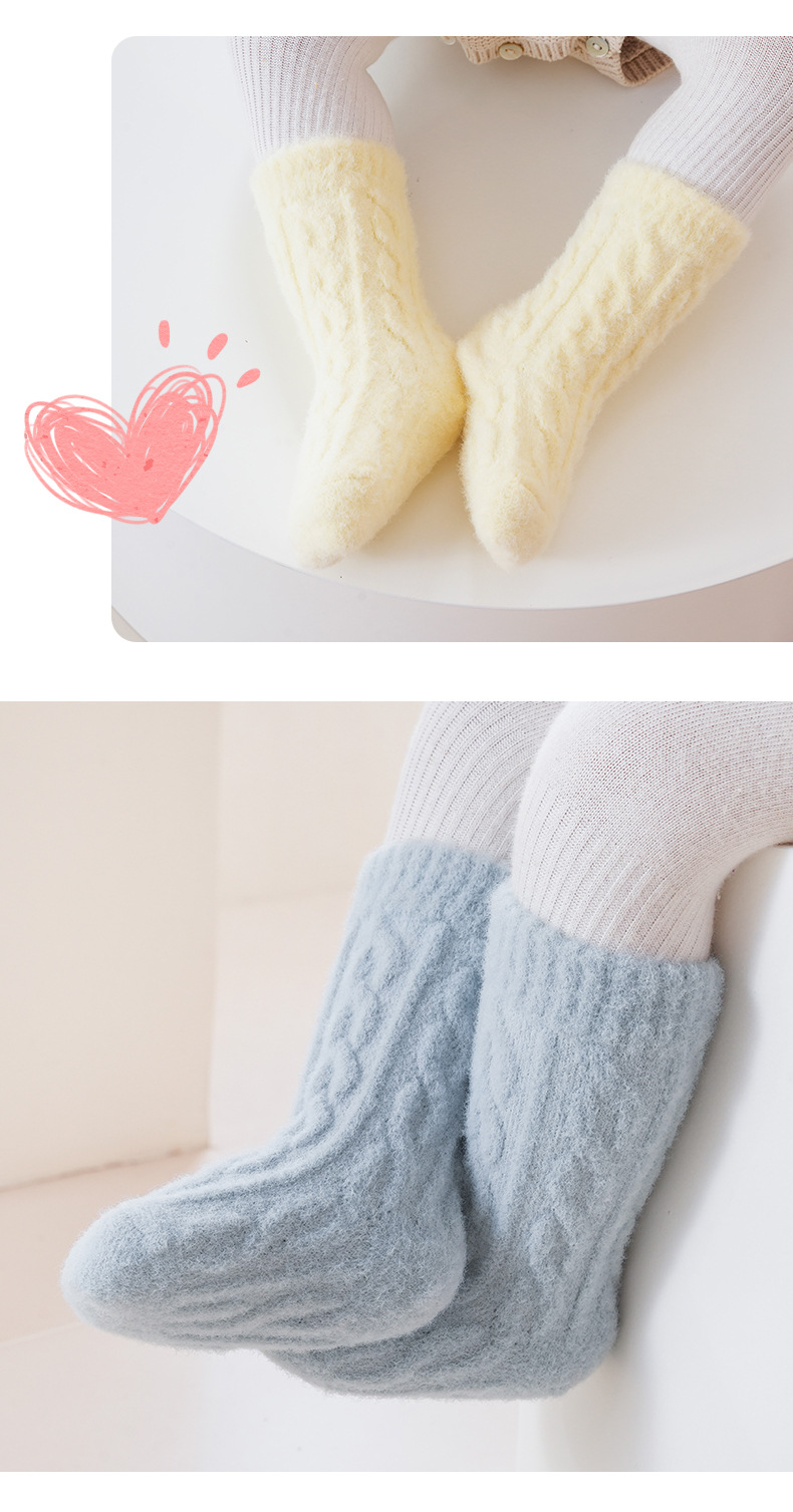 2025宝宝中筒袜冬季加绒加厚婴儿新生儿袜子保暖澳绒儿童袜不勒腿详情13
