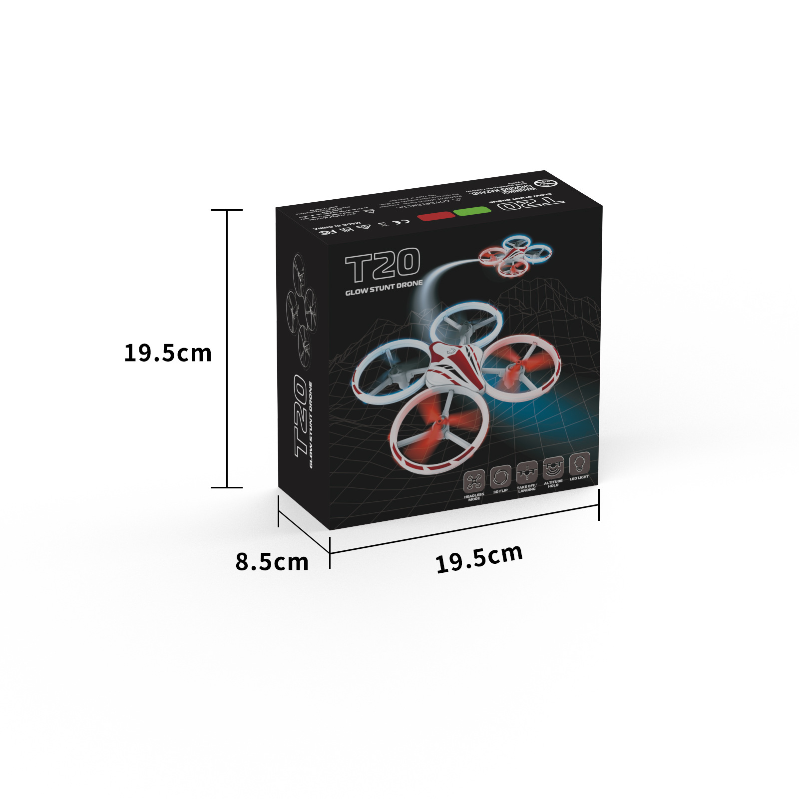 Cross-border LED drone light-emitting UFO sensing multi-rotor aircraft stunt rolling remote control aircraft toys pic 22