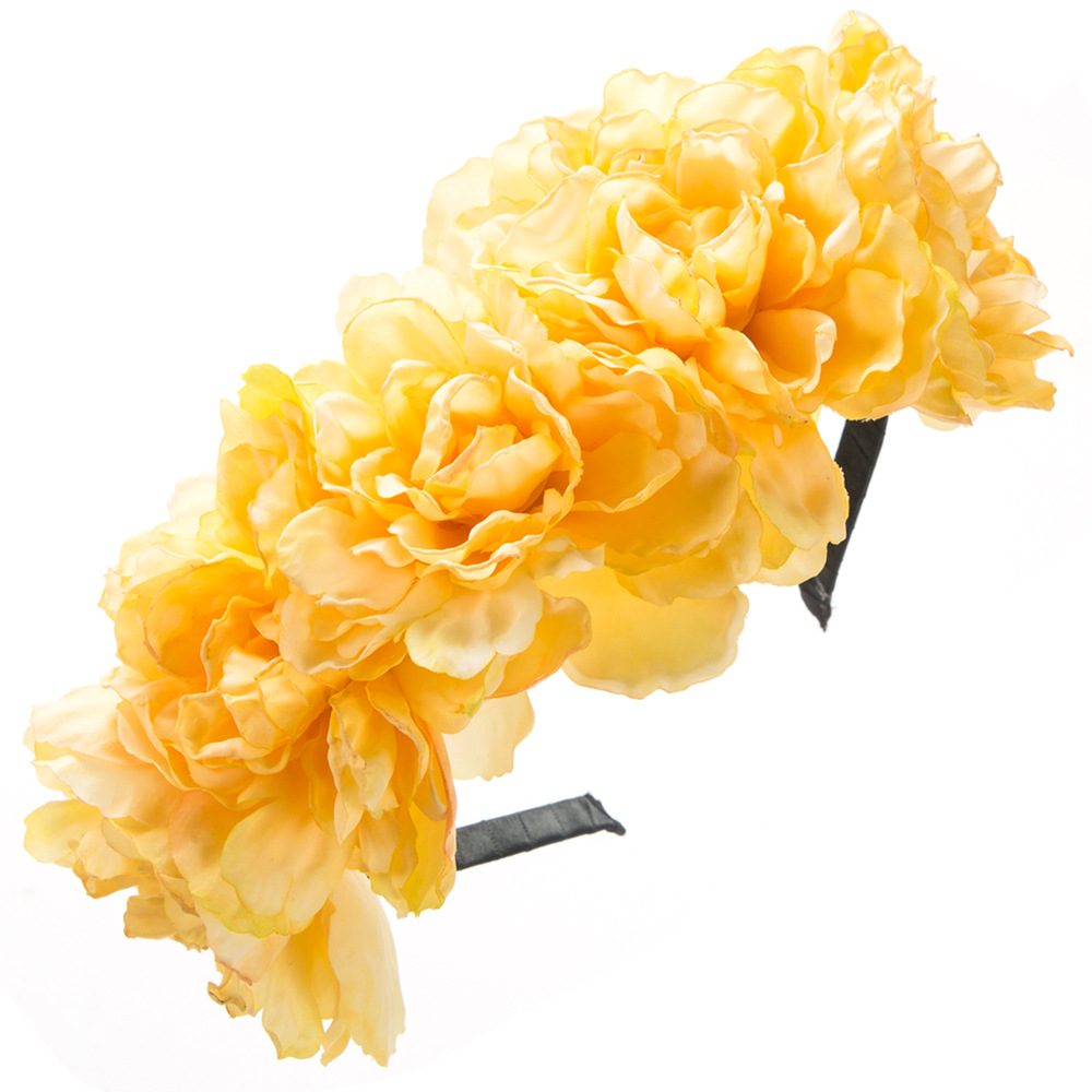 The new Korean version of the three-dimensional simulation rose headband is a fashionable and sweet female hairpin headband. It is an elegant street style and ball hair accessory pic 25