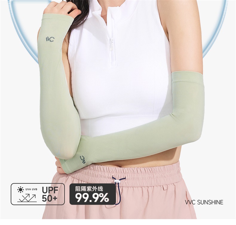 VVC防晒冰袖男女薄款夏季户外防紫外线透气开车骑行冰丝护手臂套详情3