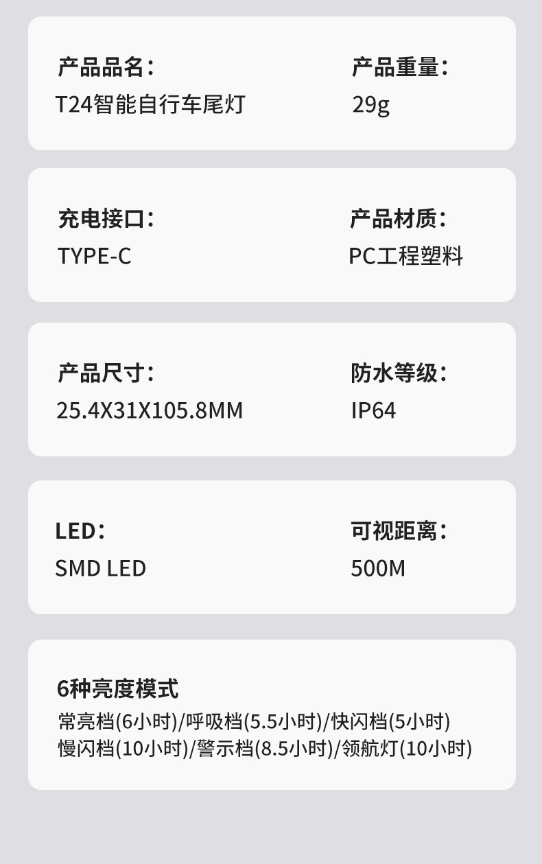 Cross-border supply of smart sensor brakes, bicycle taillights, road and mountain bike charging warnings, and bicycle riding equipment pic 17