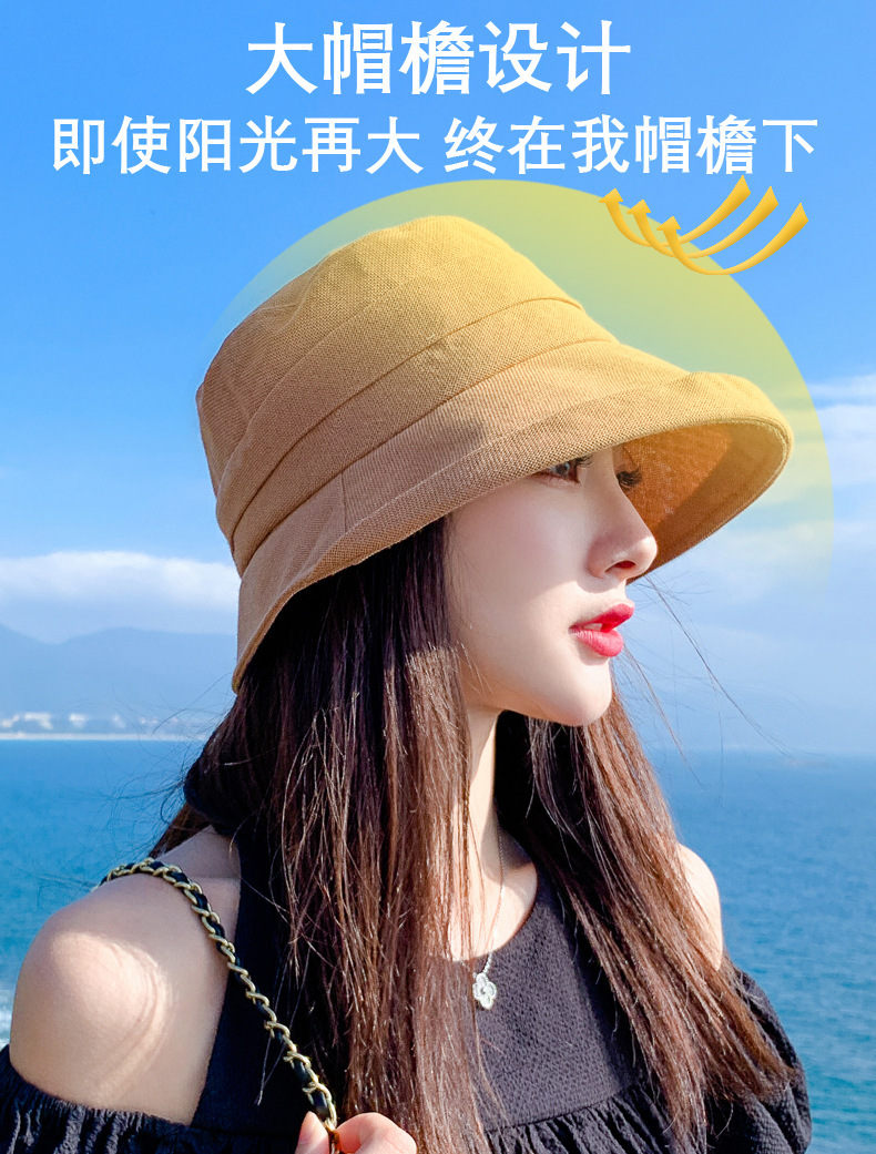 Early spring new style stylish hats for women Japanese-style fisherman hats are versatile. Summer sun protection and shade basin hats are trendy Korean-style sun hats pic 3