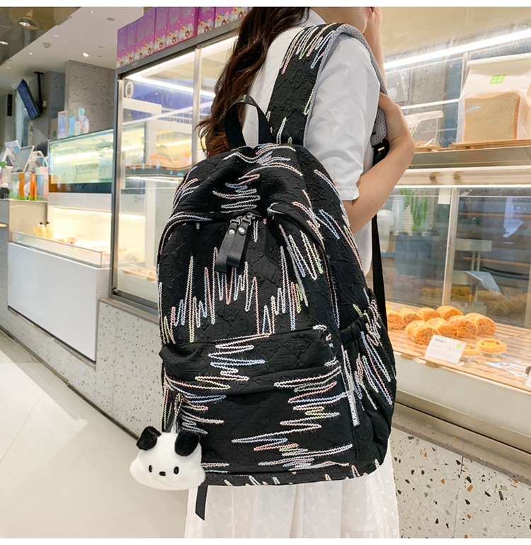 双肩包女生出游可爱少女简约大学生百搭轻便时尚春游中学上课书包详情17