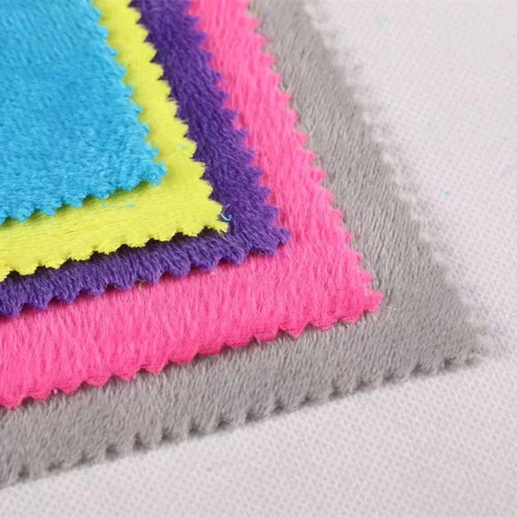现货批发水晶超柔绒针织面料服装袖套玩具沙发毛绒布料复合里布详情8