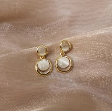 法式高级感水滴蚊香盘耳夹女无耳洞韩系小众弯月设计百搭耳扣饰品详情12