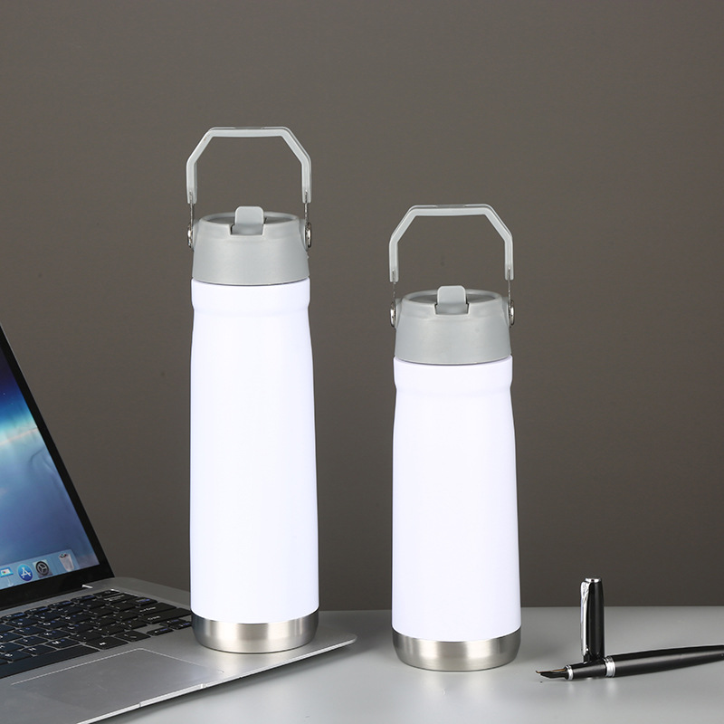 Cross-border heat collection 304 stainless steel insulated cup, straw water cup, portable outdoor sports water bottle, can be printed with LOGO pic 6