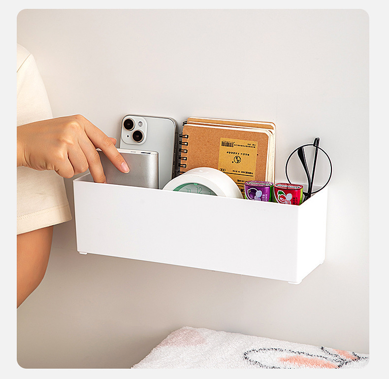 办公室宿舍寝室上铺墙上收纳架壁挂式多功能收纳神器一件代发详情14