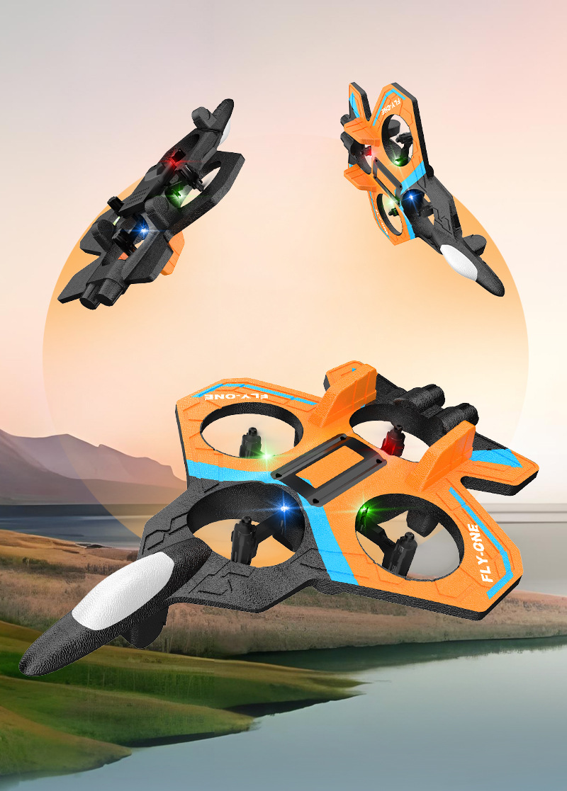 遥控泡沫飞机定高战斗机炫彩灯光四轴无人机飞行器灯光飞行特技详情5