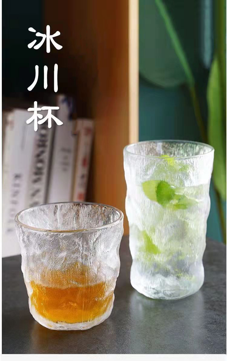 冰川杯高颜值玻璃水杯透明果汁饮料杯子ins风冰川杯高款啤酒杯详情3