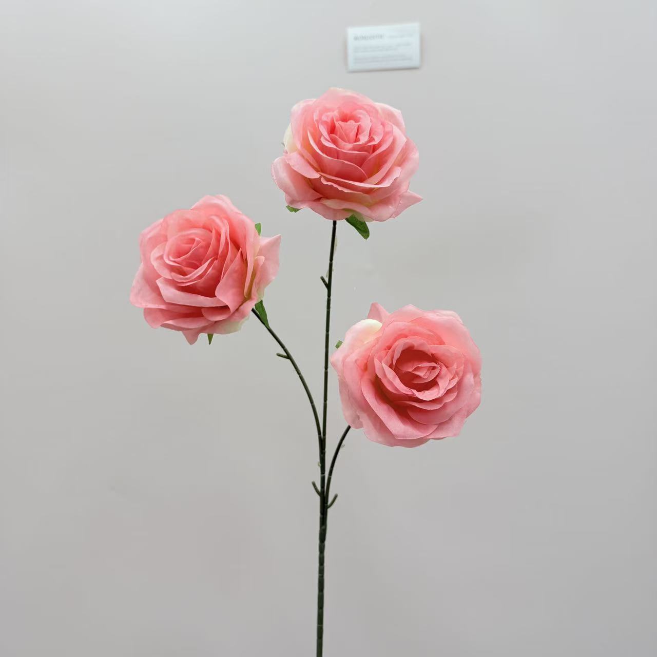 仿真花3头玫瑰花钻石玫婚庆用花仿真玫瑰花假花婚庆地排花艺装饰详情29