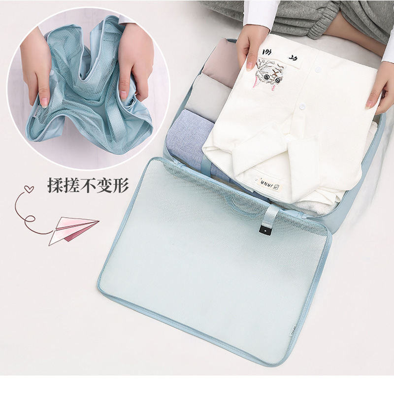 旅行收纳袋七件套装衣服整理打包袋旅游行李箱衣物内衣收纳包批发详情22