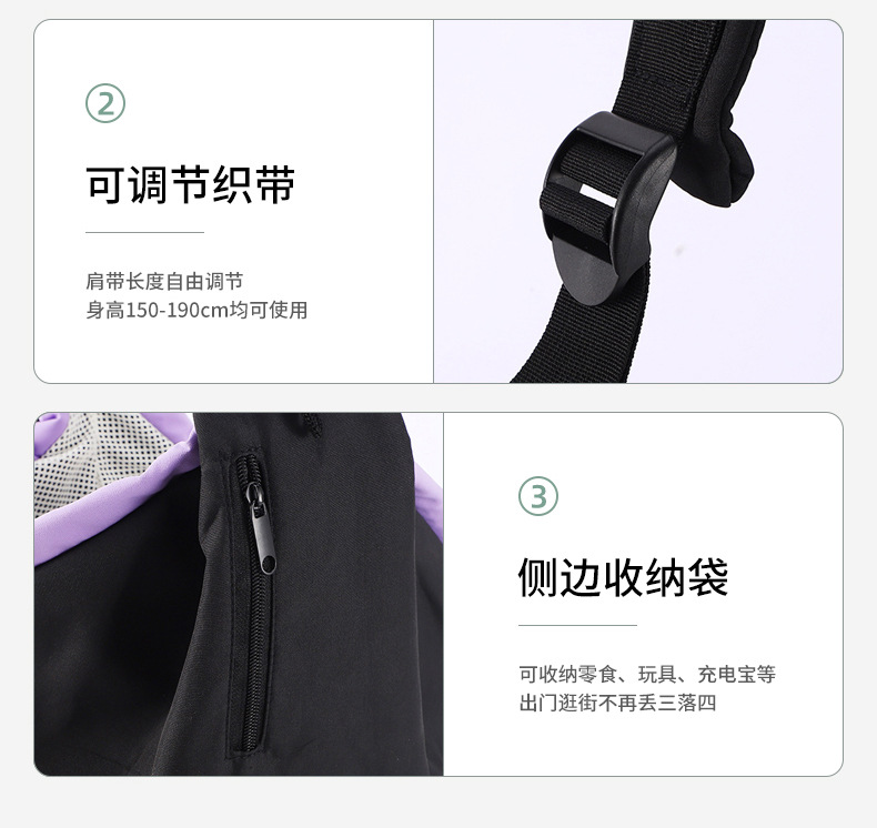 Rongka Pet Cross-border Solid Color Pet Tote Bag, composite fabric Large capacity single-shoulder bag, large capacity personalized portable cat and dog pet bag pic 8