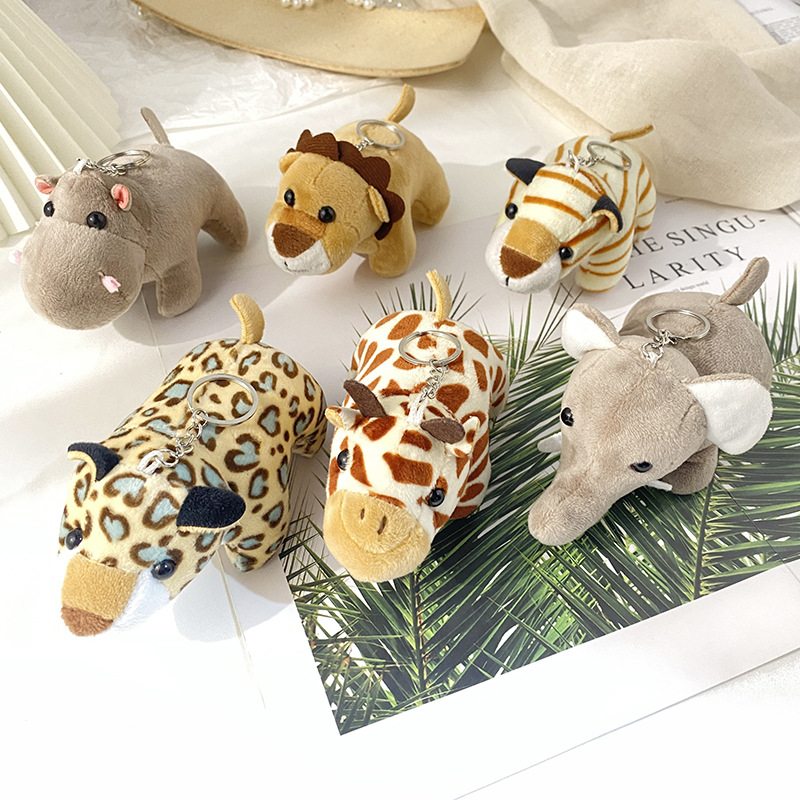 Wholesale of cross-border forest and jungle animal pendants, cartoon dolls, plush toys, backpacks, car keychains and dolls pic 17
