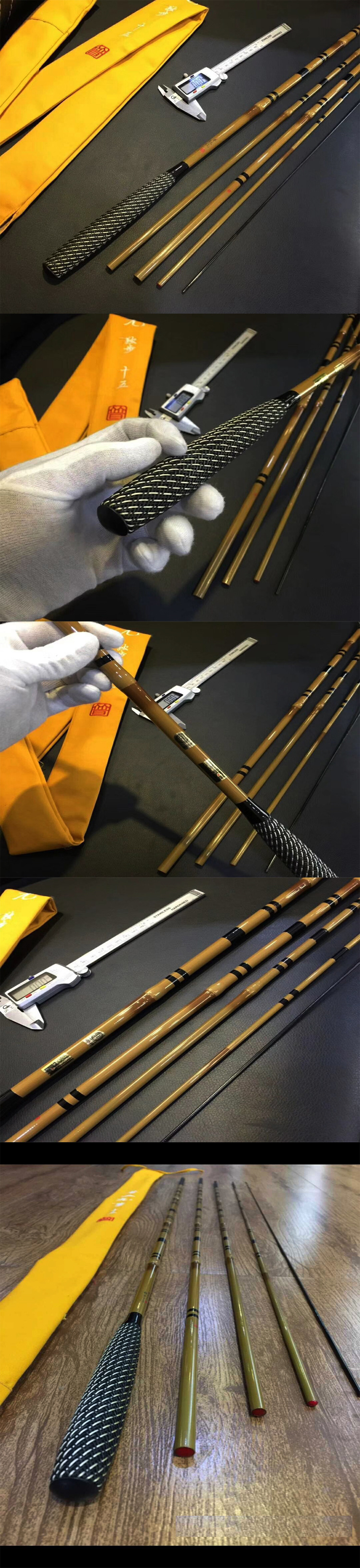 The Tang Depp Tianyuan single-step interlocking and continuation rod 37-adjustable fishing rod for crucian carp is designed with bambus-shaped joints pic 3