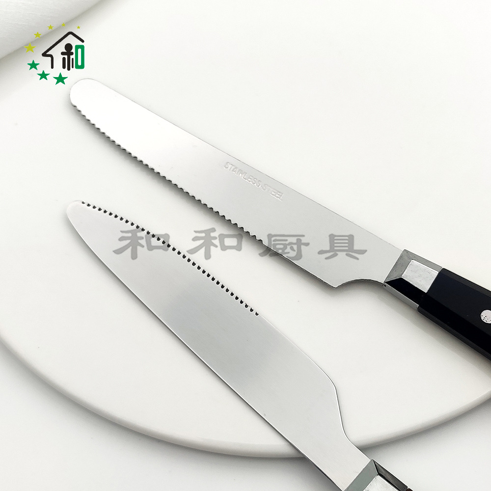 多颜色家用全套切牛排意面餐具24件套装不锈钢西餐餐具刀叉勺全套详情19