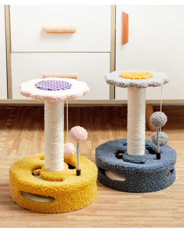 Cat climbing frames, small cat toys, cat scratch boards, cat jumping platforms, creative sunflower and sisal cat scratch posts, wholesale of cat supplies pic 8