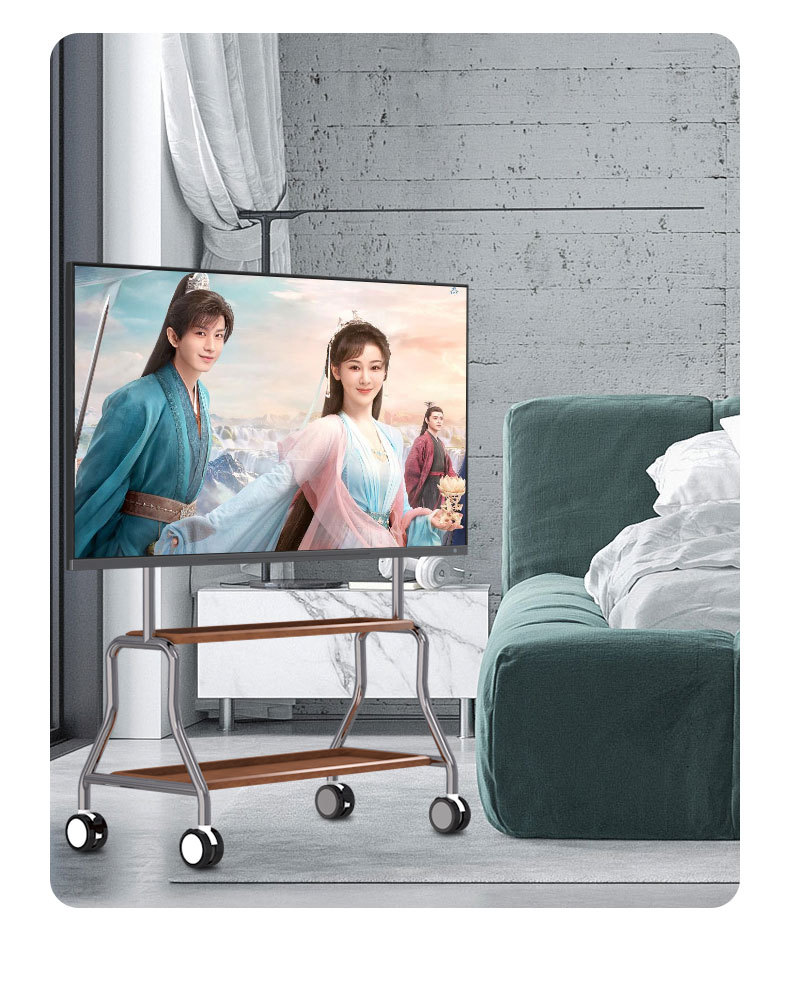 电视机落地支架可移动不锈钢立式带轮推车客厅卧室32-75英寸通用详情14