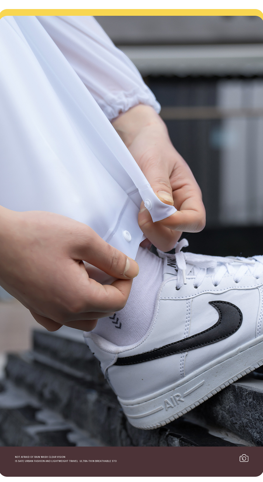 Wholesale raincoat and rain pants set, rainproof for outdoor motorcycles, electric bikes, takeout and riding, reflective split raincoat pic 12