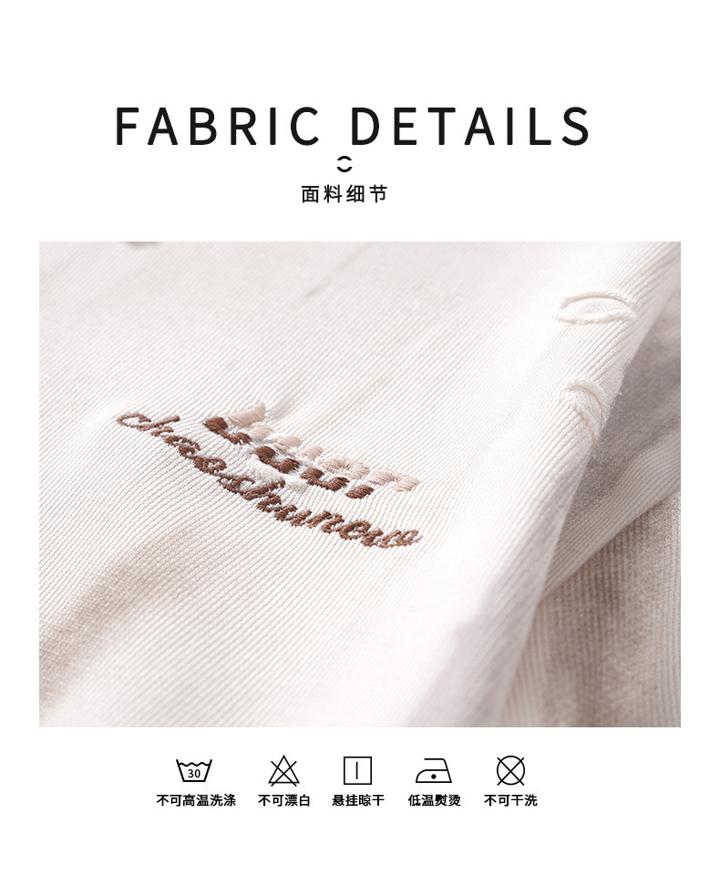 提花漏洞潮牌短袖t恤男士夏季2025新款大码高端衣服美式复古体恤详情2