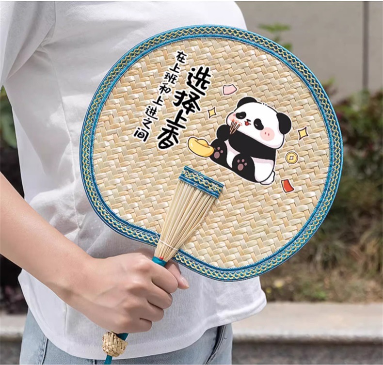 手工编织大蒲扇夏季老式手摇麦秆草扇夏天随身芭蕉扇儿童小扇子详情8