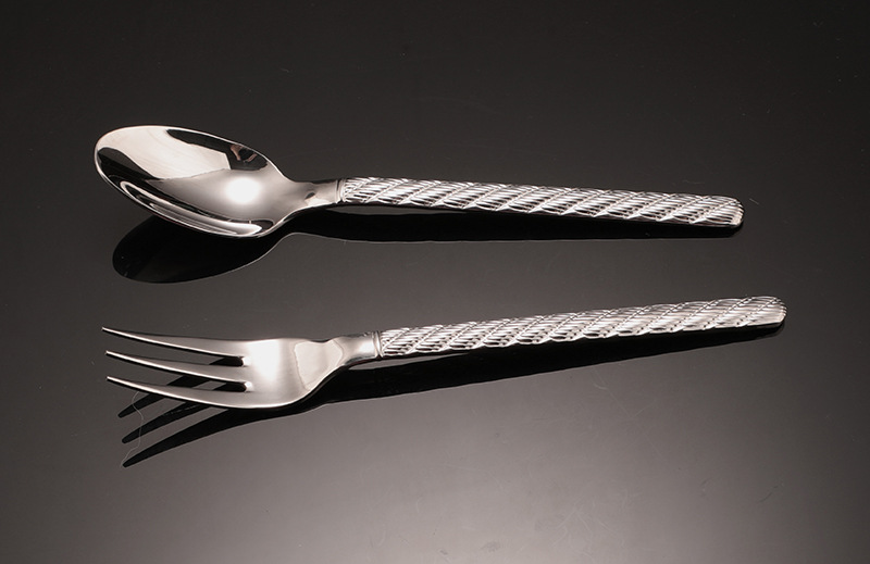 304不锈钢餐具甜品叉牛排西餐套装刀叉高级感麻花餐叉麻绳刀叉勺详情8