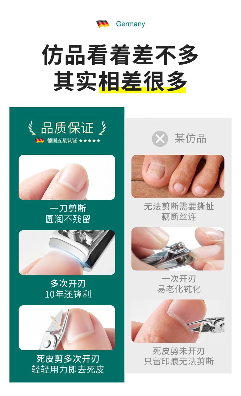 不锈钢指甲剪指甲刀套装剪甲沟去死皮美甲工具修脚修甲钳全套批发详情1