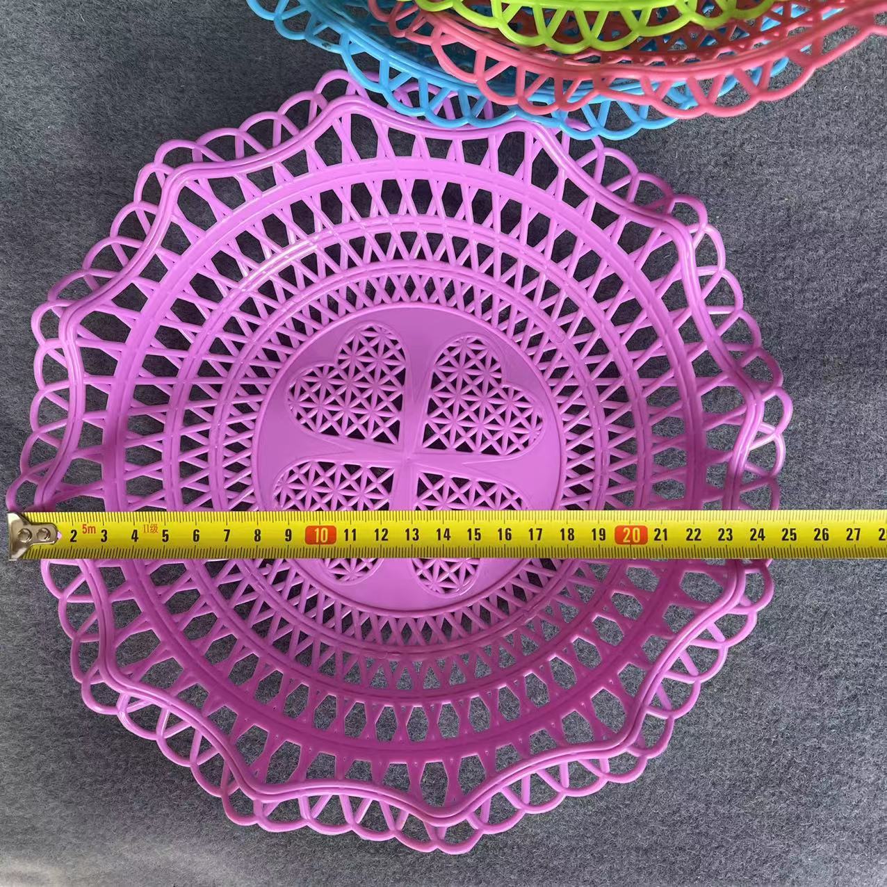 【 Zone 3-9 】902 Fruit Basket 300 yuan per box, hollow vegetable washing basket, Fruit basket, round fruit basin basket, creative living room plastic fruit basket wholesale pic 1