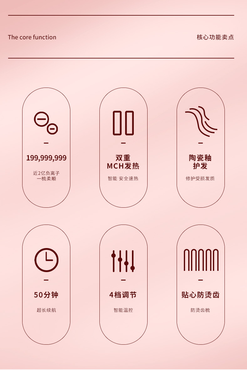 批发无线充电便携式直发器负离子直发梳不伤发卷直两用直发神器详情2