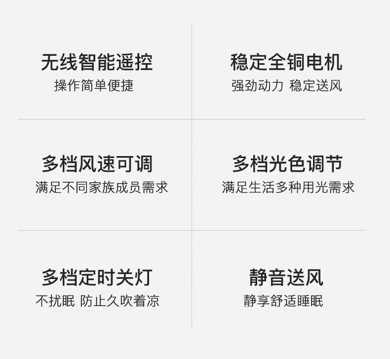 吊扇灯节能静音吸顶式客厅卧室照明风扇一体化详情5
