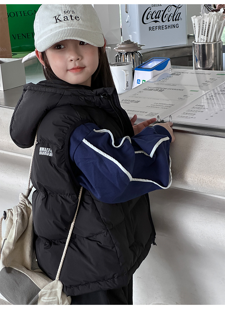 韩国童装儿童羽绒马甲秋装背心外穿男童女童幼儿园背心亲子装坎肩详情35