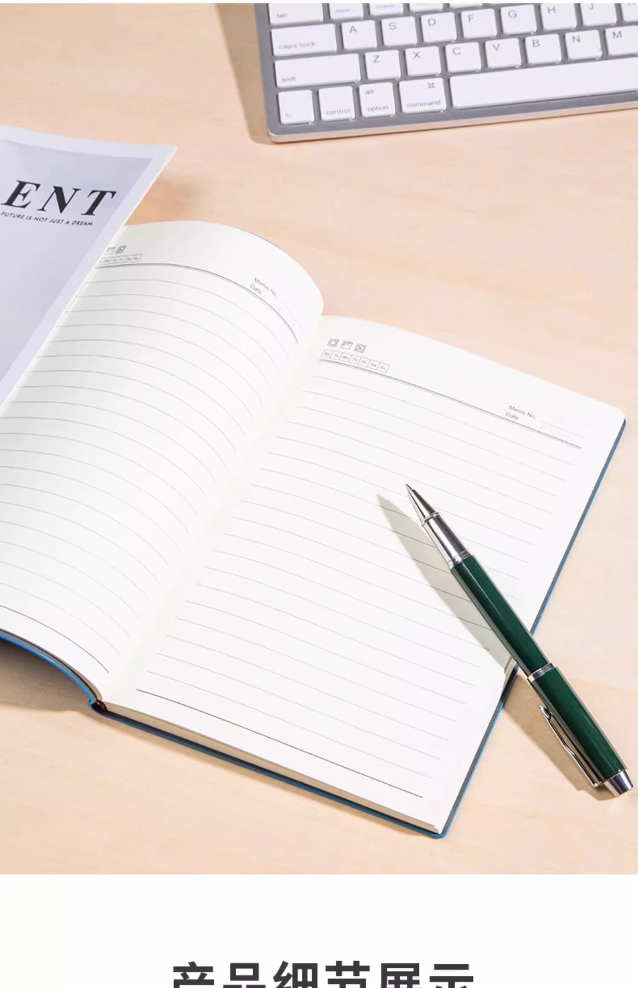 Customized soft leather notebooks with logo printing, free engraving, diaries, business office meeting record books, and custom-made notebooks pic 10