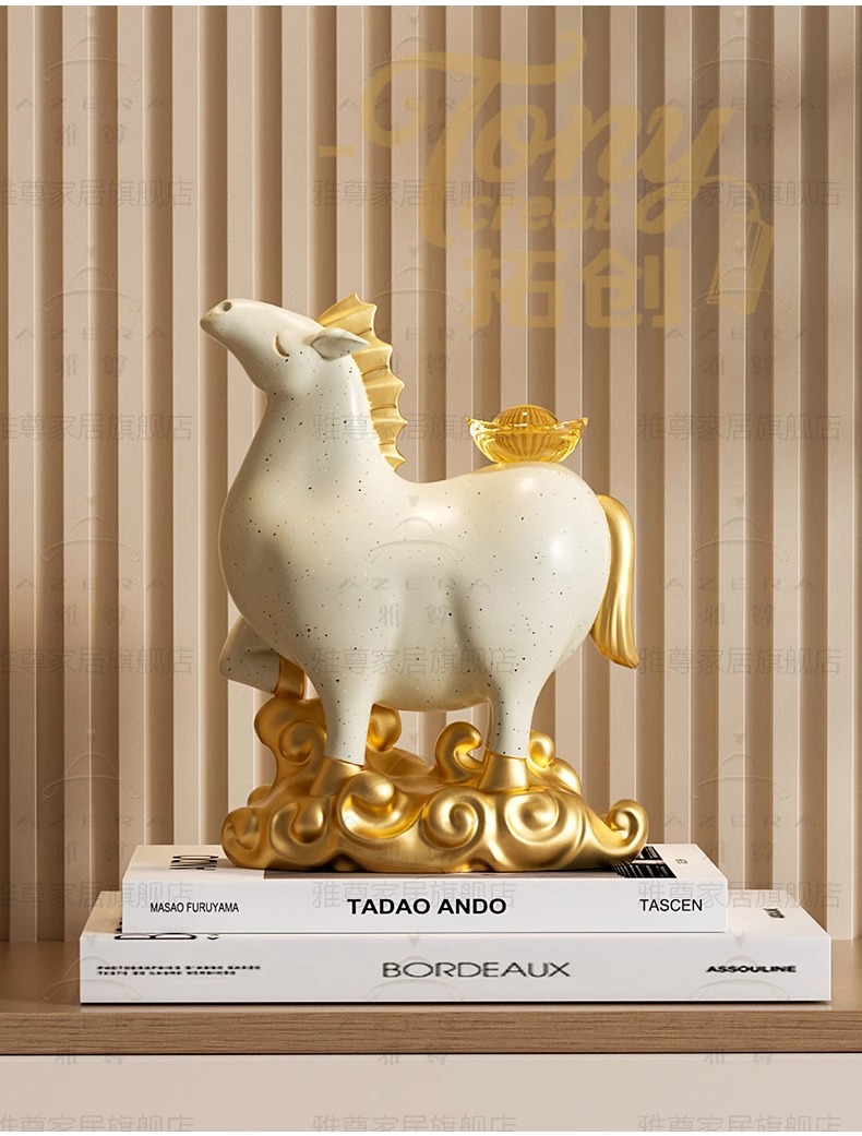 国潮十二生肖马上有钱家居客厅酒柜装饰品摆件老板办公室桌面摆设创意详情15