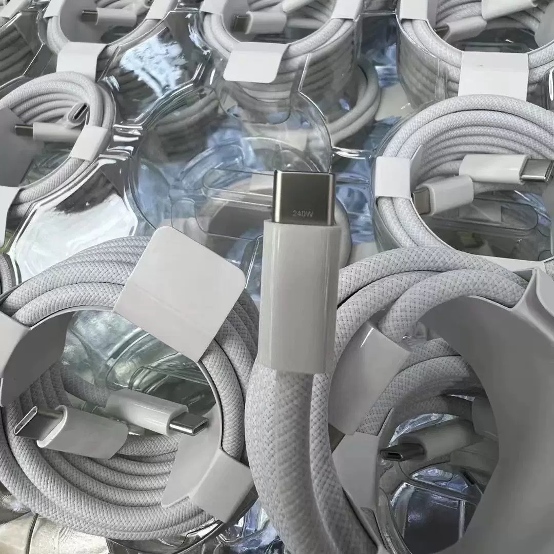 适用苹果15手机双Type-C编织快充数据线240WMac2米usb-c编织快充详情3