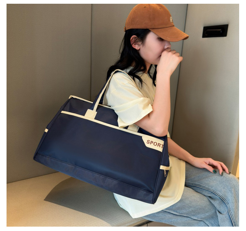 新款简约通勤手提旅行包牛津布加厚耐用运动健身包出差行李收纳袋详情34