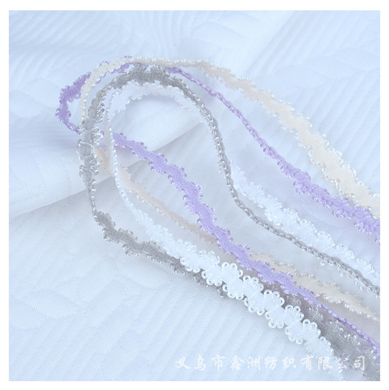 1.0cm双向弹力锦纶皇冠花diy手工配饰内衣内裤服装辅料芽边松紧带详情10