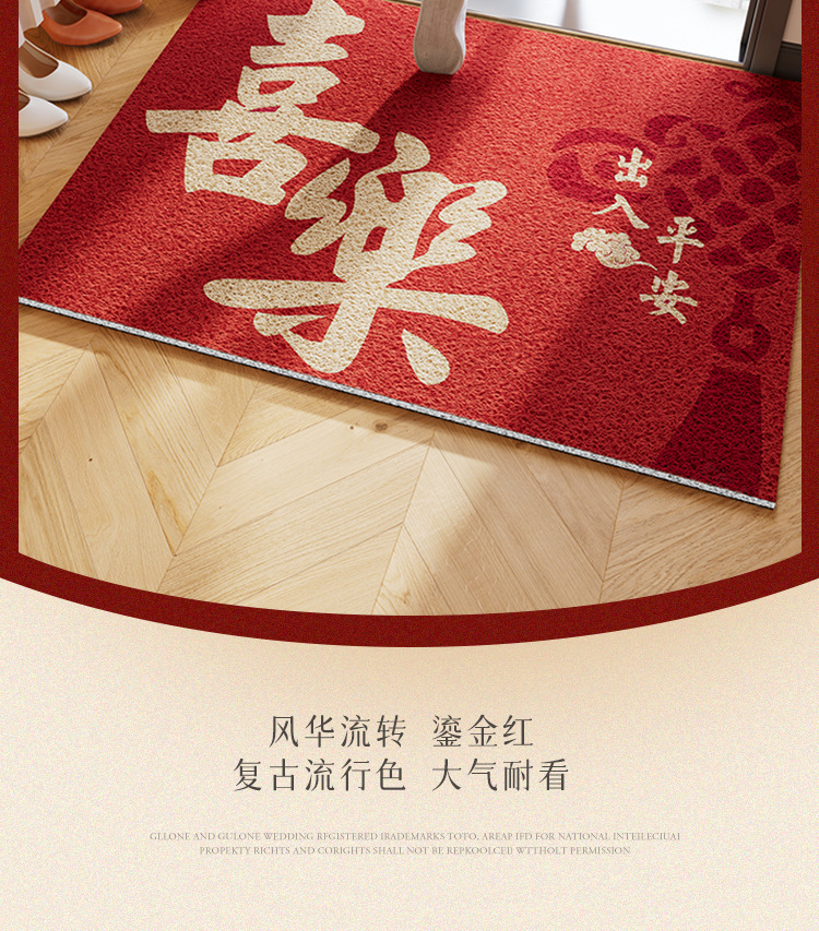 出入平安防滑门口垫丝圈脚垫家用室外入户门地毯门垫子门口脚垫地垫详情5