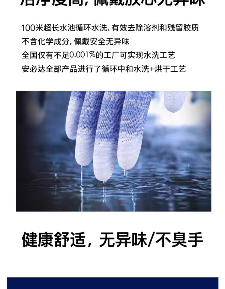 薄款PU涂指涂掌防滑耐磨尼龙涂胶轻薄透气男女打包防静电劳保手套详情12