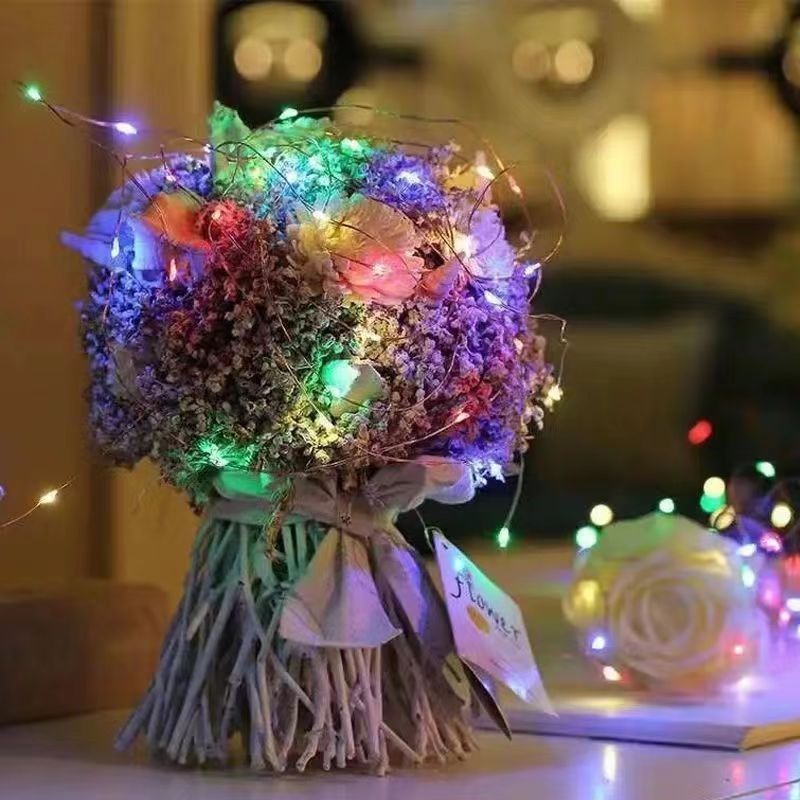 Cross-border colored lights, small square boxes, flowers, festival led Christmas bounball stalls, festival room decorative lights pic 6
