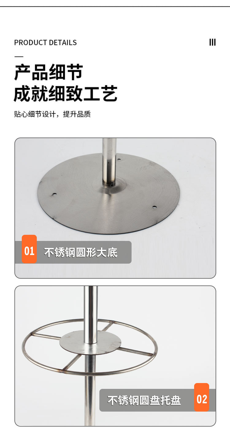 Supermarket pork stand continuous roll bag support, meat clip hanging rack, stainless steel metal thickened hand-torn shopping bag display stand, fresh food countertop plastic bag hanging support, store meat stall hand-torn bag storage rack, supermarket simple storage hanging rod pic 3