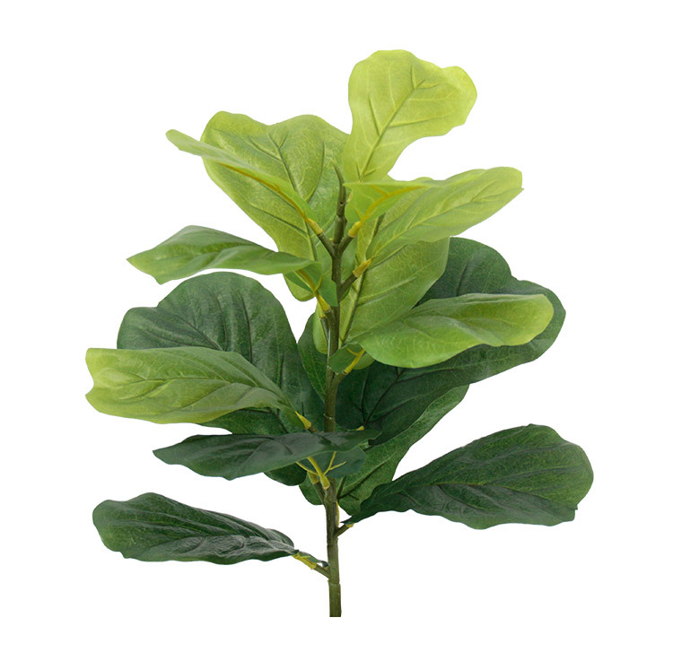 Simulated green plants, magnolia branches, black diamond rubber trees, Ficus lyrata, green decoration, garden landscaping, living room table ornaments pic 11