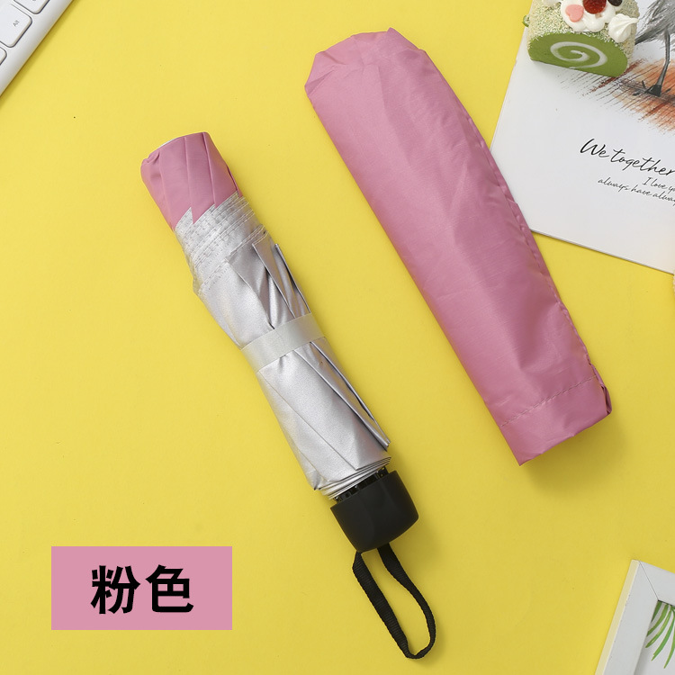 厂家批发创意三折倒杆银胶伞晴雨两用礼品雨伞广告伞可做logo详情23
