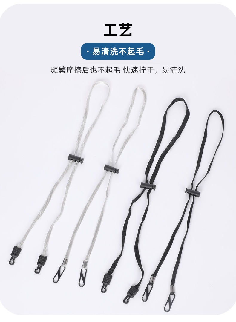 Factory wholesale of fisherman hats, windproof sun hats, windproof ropes, hooks, mask lanyards, accessories and multi-functional fixed ropes pic 6