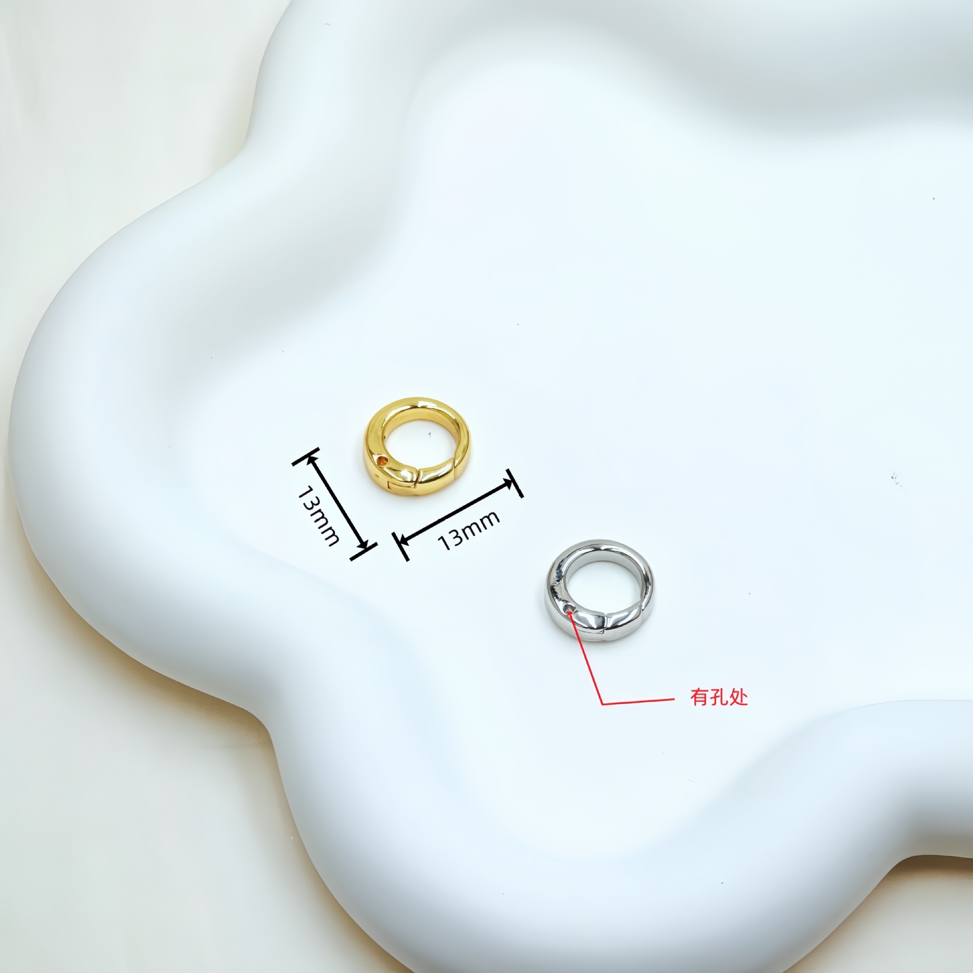 diy铜镀18K真金手工异型龙虾扣饰品配件批发 保色万能扣串珠手链详情23