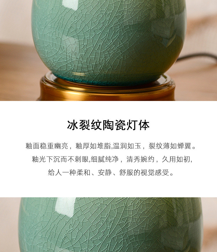 陶瓷台灯美式复古卧室床头台灯网红爆款中山灯具跨境电商外贸工厂详情14