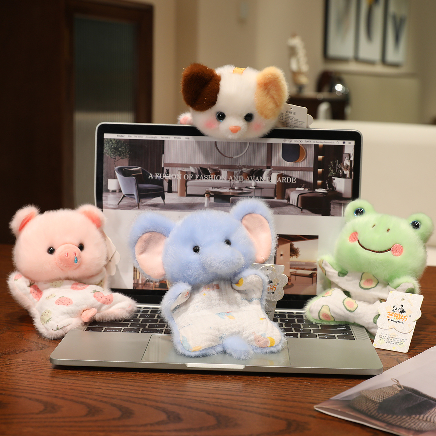 新款布绒绒豆袋乐园毛绒玩具猴子浣熊公仔小动物玩偶挂件娃娃礼物详情14